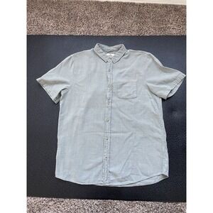 Marine Layer Mens Large Short Sleeve Button Down Shirt Casual Comfort